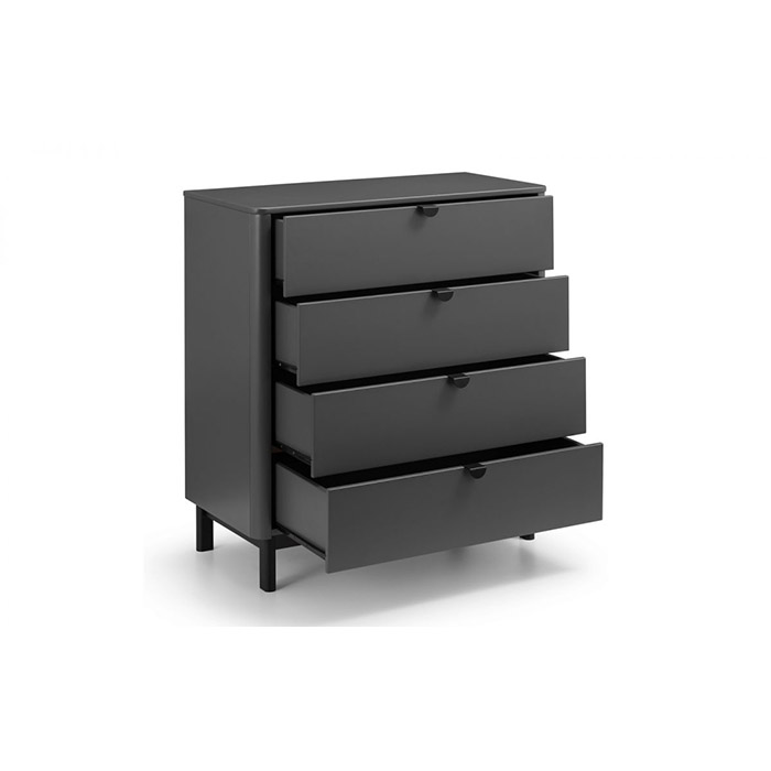 Chloe Storm Grey 4 Drawer Chest - Click Image to Close